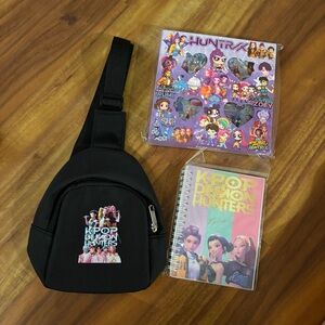 Kpop demon Hunter sling bag,notebook,stickers bundle